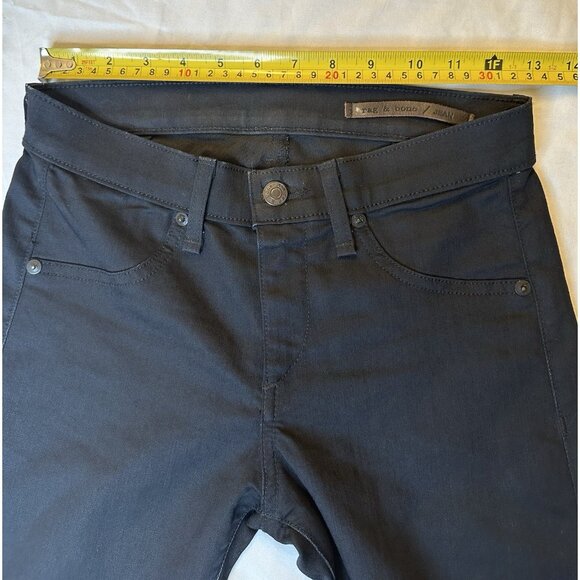 Rag & Bone Jeans Womens Midnight Black Leather Panel Skinny Pants Made USA 24x29 - Picture 9 of 9